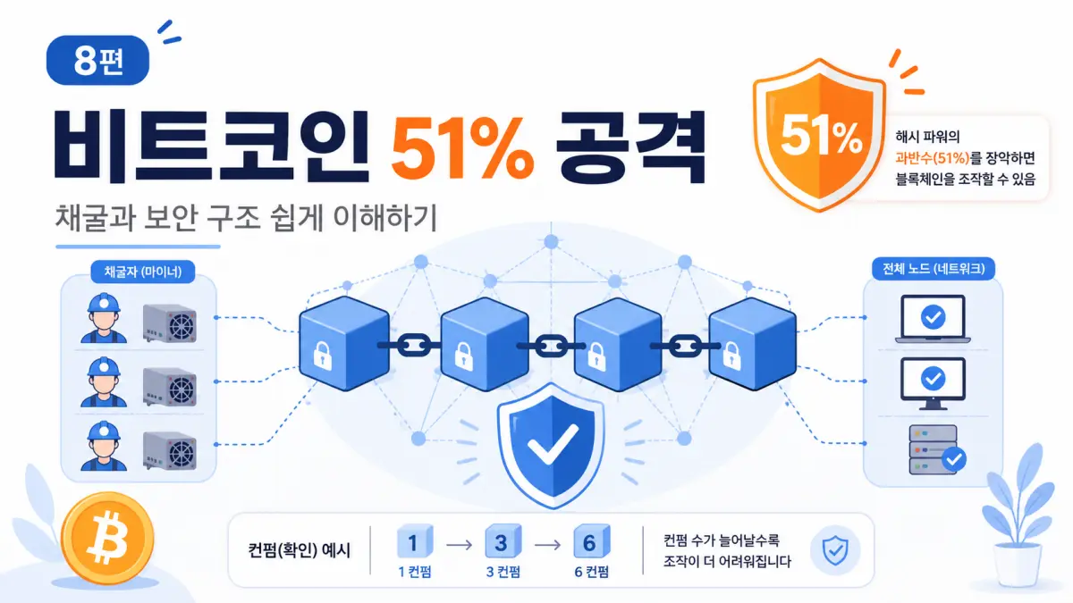 비트코인 51% 공격이란? 채굴과 보안 구조 쉽게 이해하기