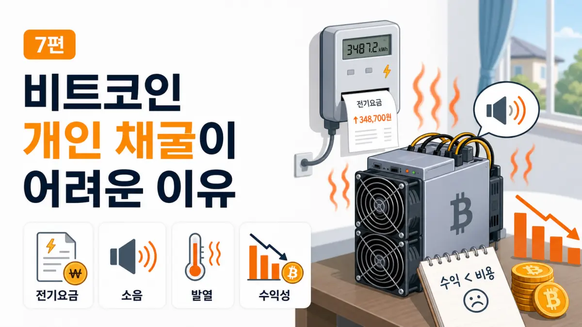 비트코인 개인 채굴이 어려운 이유: 전기요금, 소음, 수익성 현실