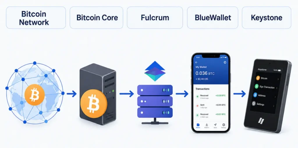 bitcoin-core-fulcrum-bluewallet-keystone-flow