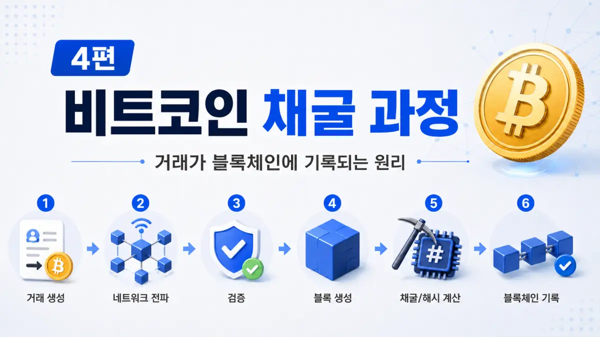 비트코인 채굴 과정 14단계: 거래가 블록체인에 기록되는 원리