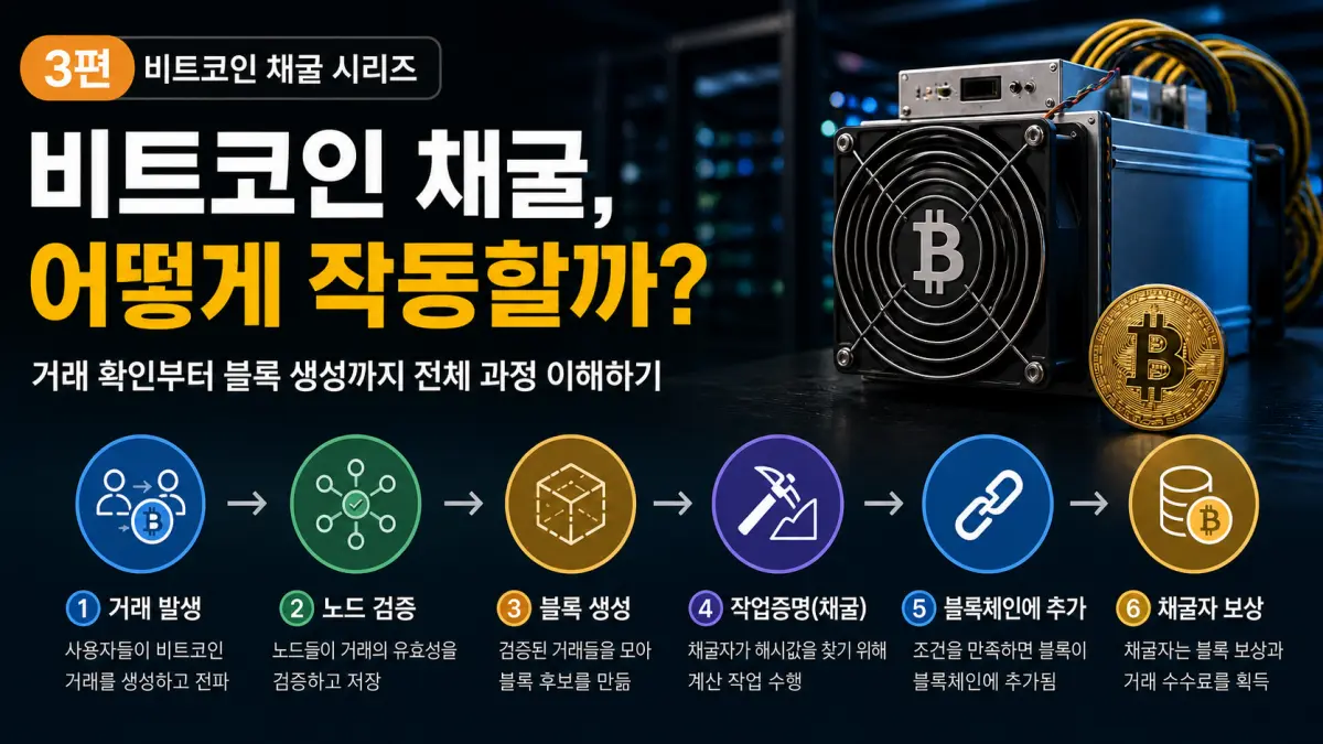 비트코인 작업증명 Proof of Work 쉽게 이해하기｜채굴 원리와 보안 구조